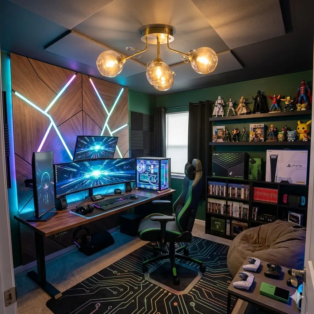 燈時代   半吸頂燈3+1燈 061-0808 附IC可分段 客廳 房間 餐廳