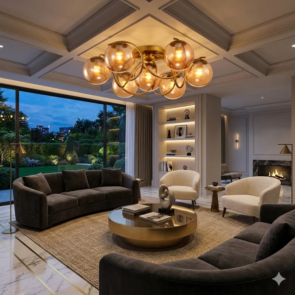 燈時代  半吸頂燈6+1燈 061-0891 附IC可分段 客廳 房間 餐廳