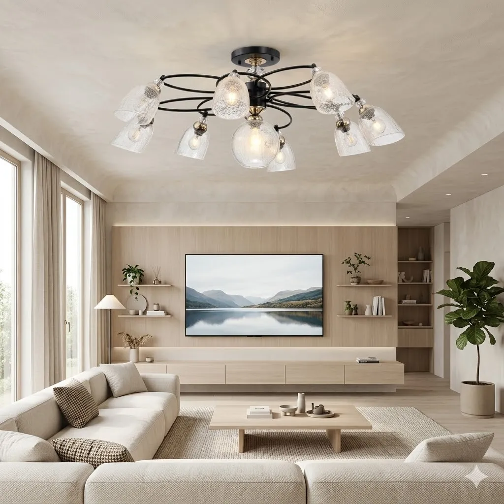 燈時代   半吸頂燈8+1燈 061-0803  附IC可分段 客廳 房間 餐廳