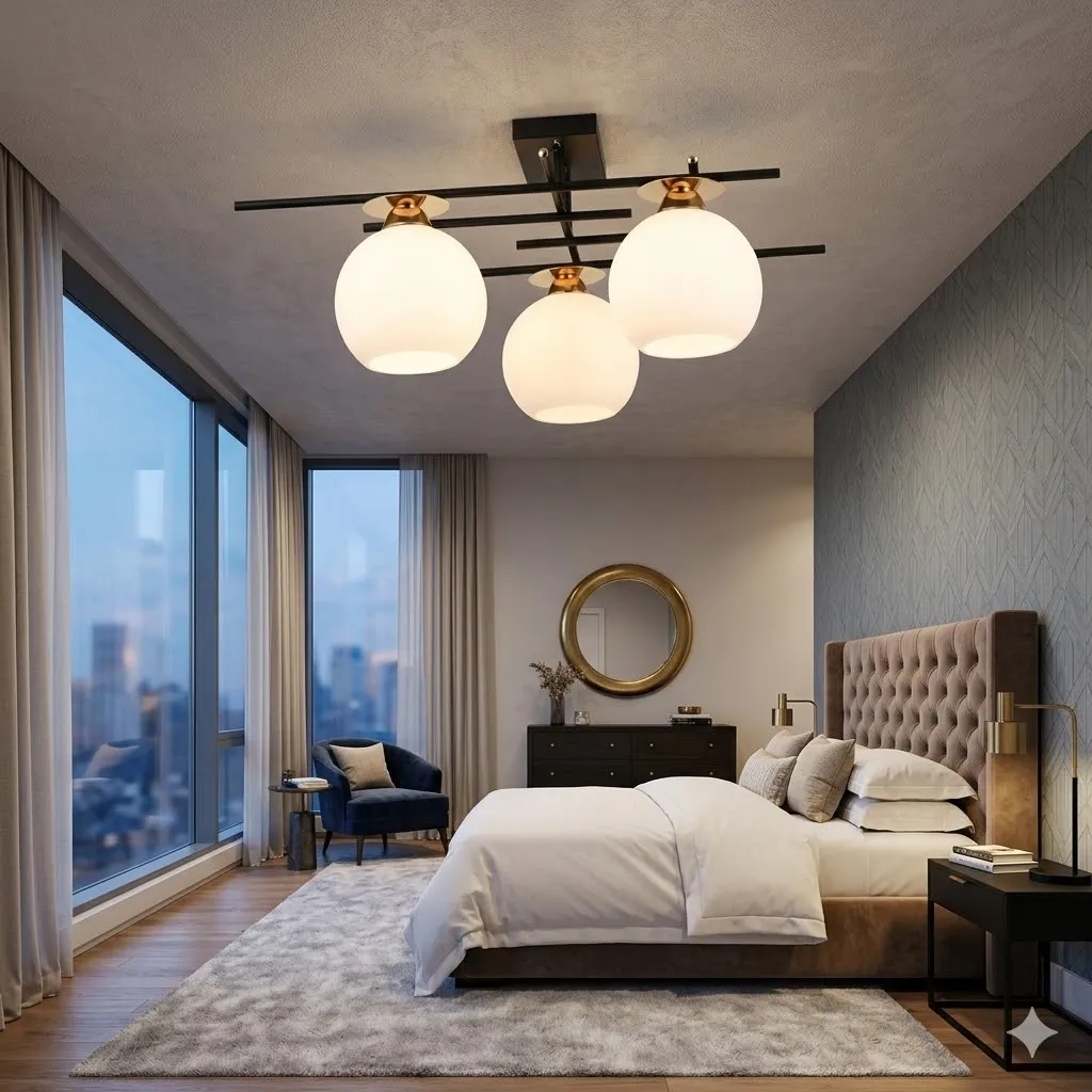 燈時代   半吸頂燈3燈 061-0723 客廳 房間 餐廳