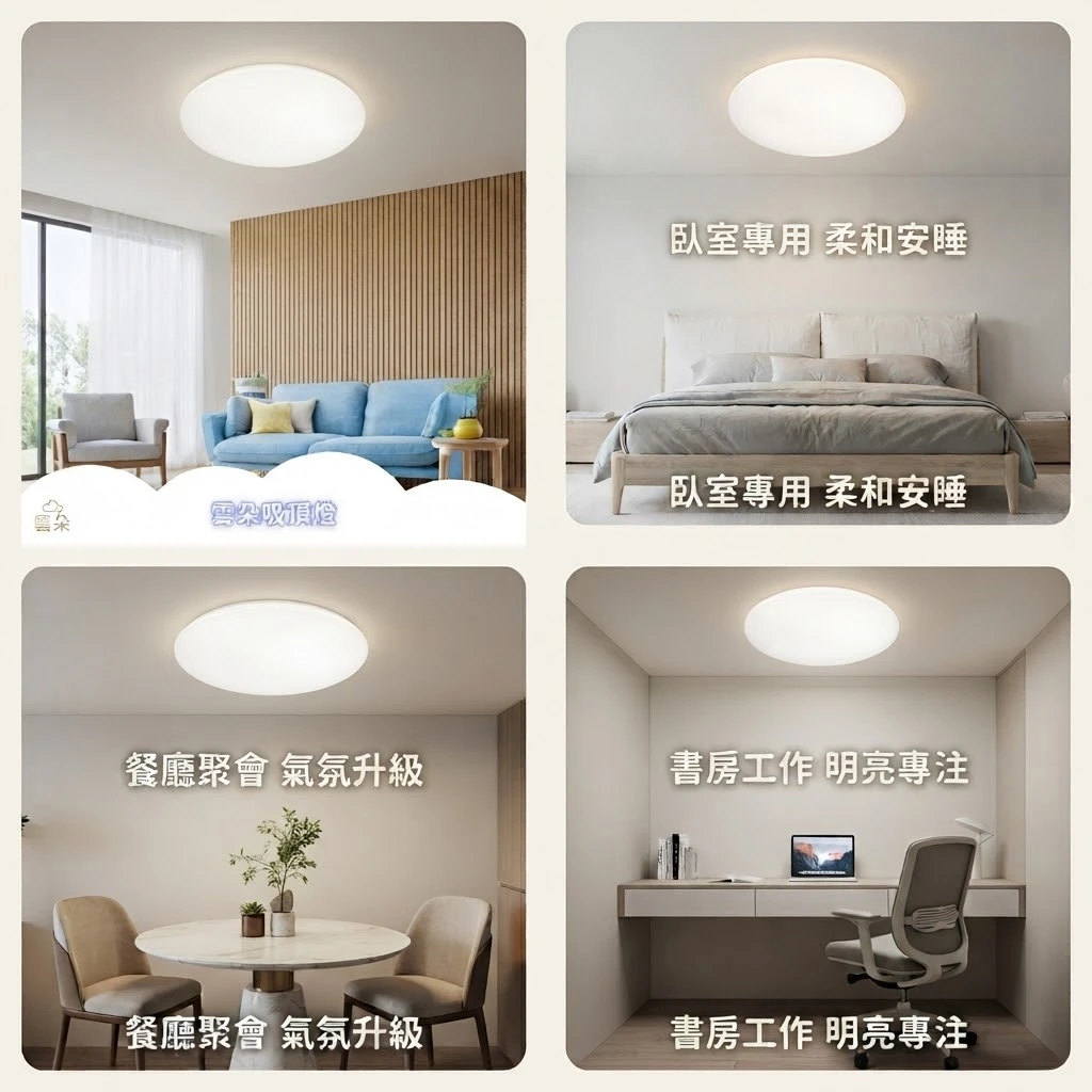舞光雲朵 LED 24W 超薄型 單色 吸頂燈(白光LED-CEN24DR1 自然光LED-CEN24NR1 黃光LED-CEN24WR1 )三種色溫可選
