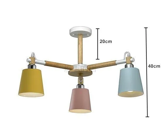 柏拉圖 北歐風 馬卡龍系列 半吸頂燈 3 燈 餐廳燈 客廳燈 房間燈 9851-3