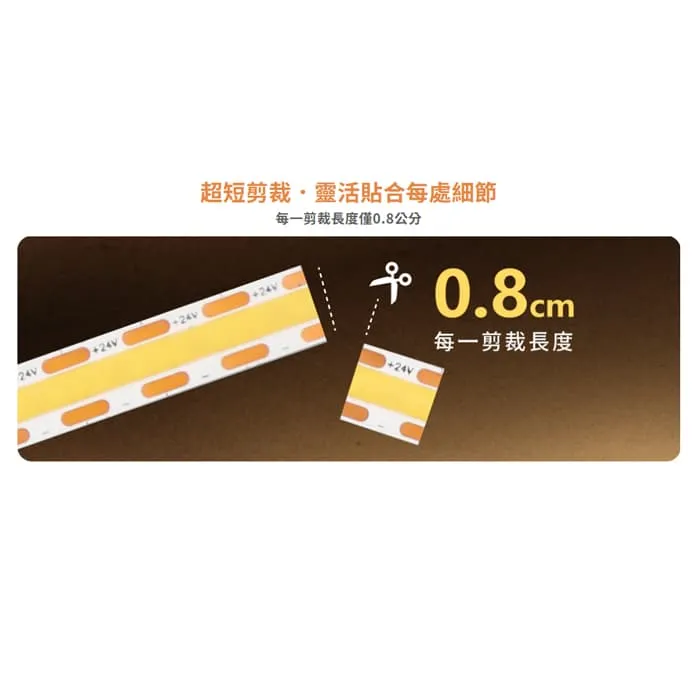 舞光 室內用 DC24V 50W微剪高演色COB軟條燈 一捆五米 D-CO24V10S 