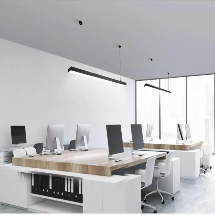 舞光 LED 24W 偉特線型吊燈 日光燈型吊燈 工廠辦公照明 無藍光 D-29025N 黑色吊燈/白色吊燈