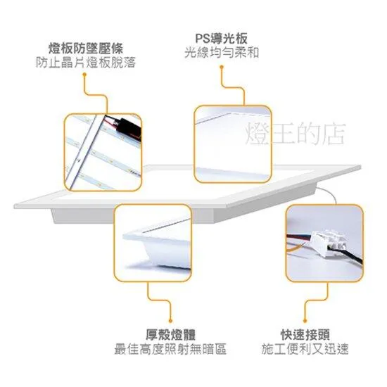 舞光 LED 40W 2尺x2尺 柔光平板燈 輕鋼架燈 全電壓 白光/自然光/暖白光  LED-PD40