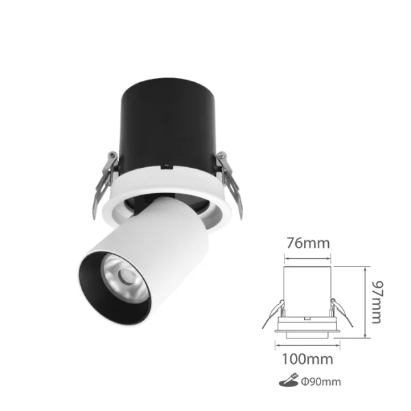 舞光 LED 12W 拉伸崁燈 可轉角崁燈 崁入孔9公分 白光/自然光/黃光 D-9DOE12