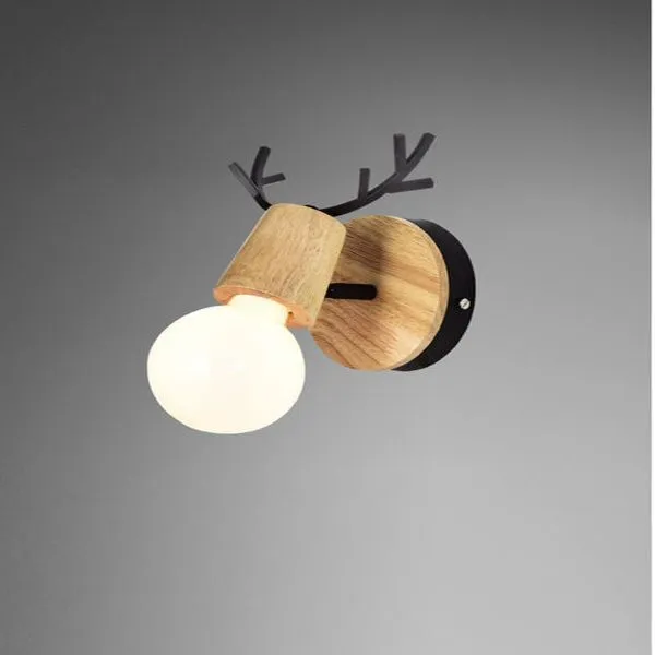 柏拉圖 鹿角原木壁燈 走道燈 黑色4831 白色 4831-W