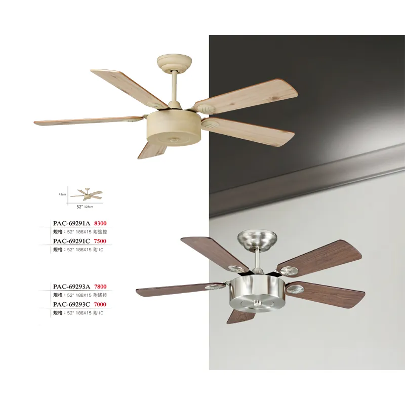 啄木鳥 台灣製 52吋吊扇  IC款 /  遙控器款 PAC-69281  PAC-69283  PAC-69891  PAC-69293