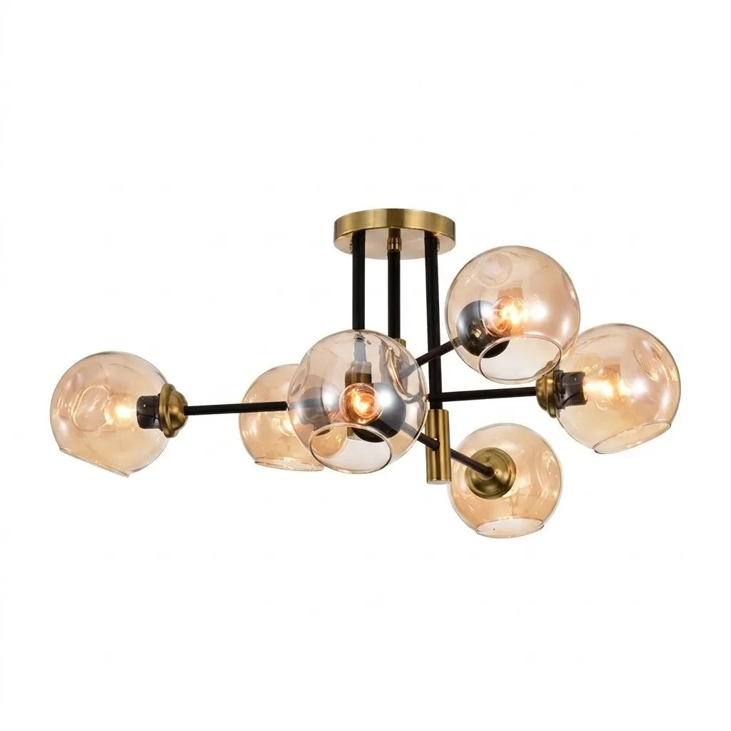 燈時代   半吸頂燈8燈061-0711 半吸頂燈6燈061-0681 半吸頂燈4燈061-0710 客廳 房間 餐廳