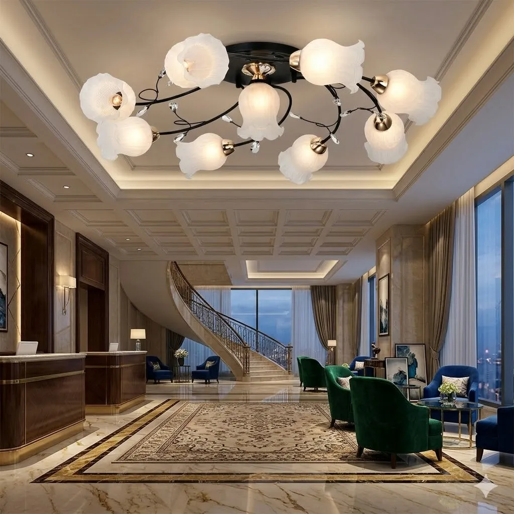 燈時代   半吸頂燈8+1燈 061-0809  附IC可分段 客廳 房間 餐廳