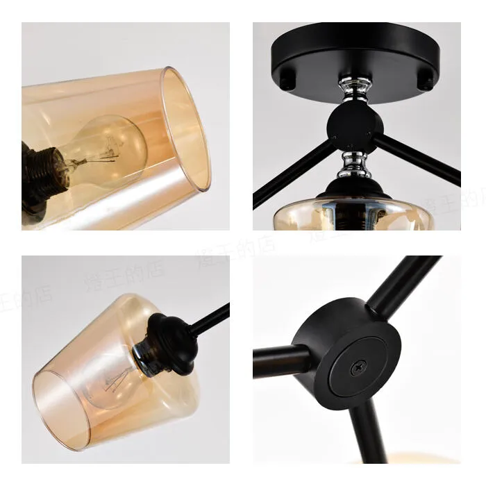 柏拉圖 半吸頂燈6+1燈 附IC 客廳燈 房間燈 餐廳燈 C59-39/6+1