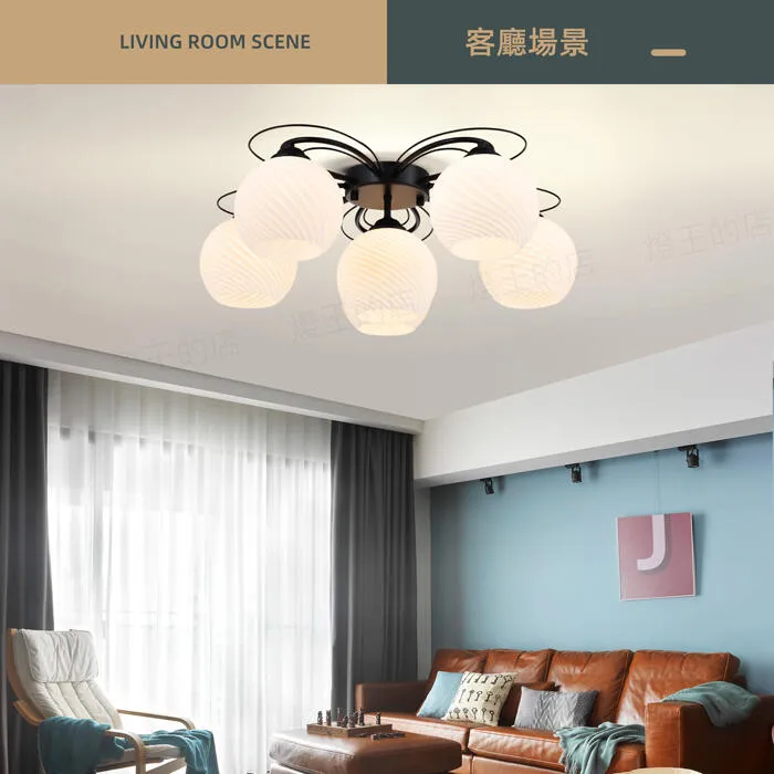 柏拉圖 北歐風 半吸頂燈3+1燈/5+1燈 客廳燈 房間燈 餐廳燈 3+1燈C59-38/3+1  5+1燈C59-38/5+1