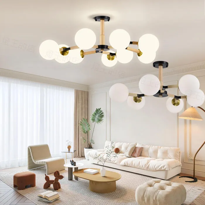 柏拉圖 北歐風 半吸頂燈 6燈 / 9燈 客廳燈 房間燈 餐廳燈 6燈C59-50/6  9燈C59-50/9