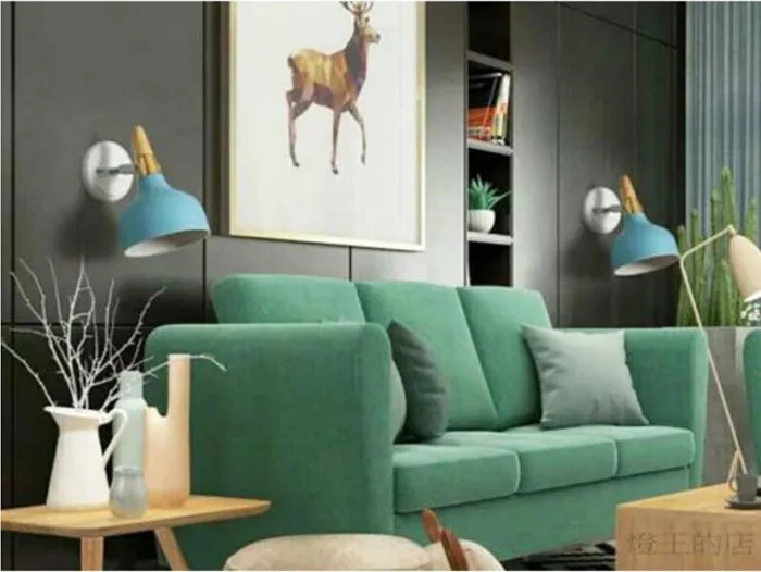 柏拉圖 北歐風壁燈系列 壁燈1燈 樓梯燈 走道燈 床頭燈 T2329/1B黑色 T2329/1BU藍色