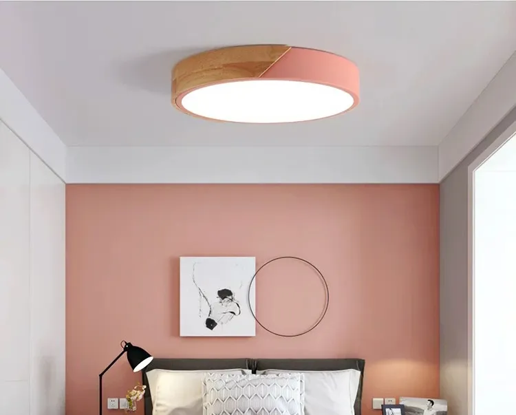 柏拉圖 北歐風 24W LED吸頂燈 三色變光 房間燈 走道燈 玄關燈 C0059-24W-B黑色 C0059-24W-P粉紅色 C0059-24W-W白色