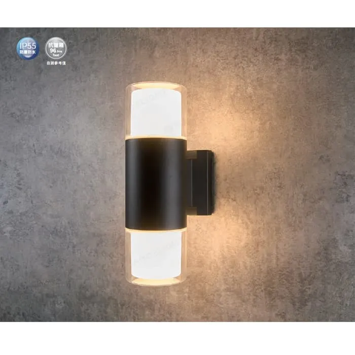 舞光 凱西防水壁燈 戶外壁燈 庭園燈 附LED 5W*2 雙層燈罩設計不眩光 E-2388