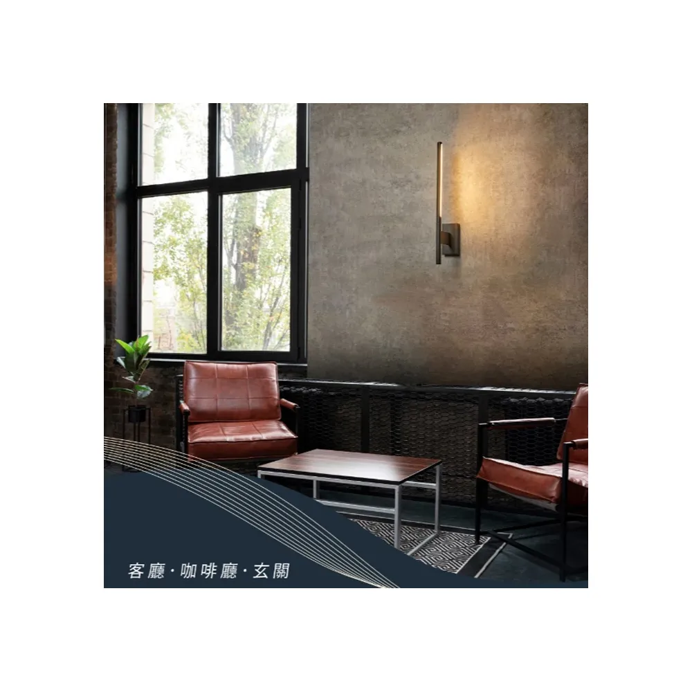 舞光 LED 6W 亞修長型壁燈(D-26012-BK) 客廳 咖啡廳 玄關燈 走道燈 可調角度 限裝潢板用