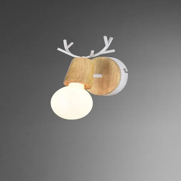 柏拉圖 鹿角原木壁燈 走道燈 黑色4831 白色 4831-W