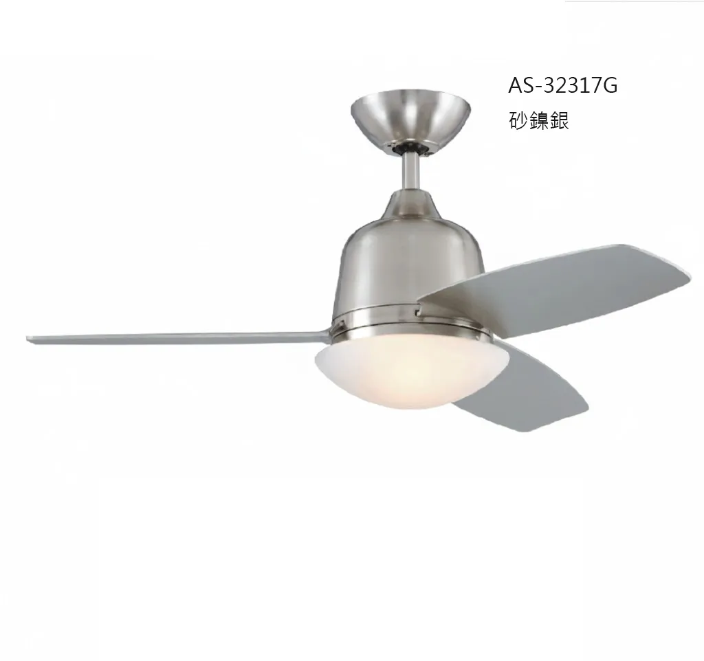 領航者 台灣製吊扇 36吋吊扇+LED三色調光燈組 附遙控器  珍珠白AS-32316G 砂鎳銀AS-32317G
