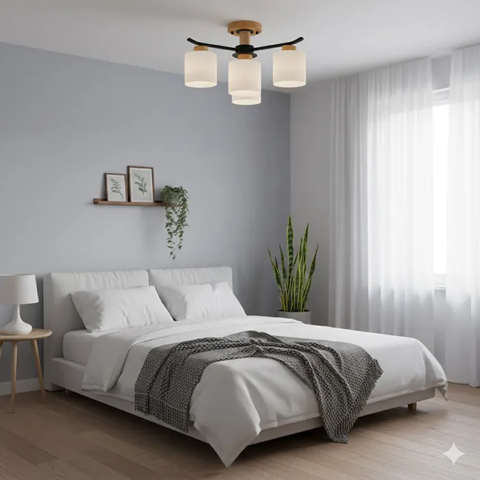 維也納 半吸頂3+1燈 附IC 客廳燈 房間燈 餐廳燈 黑骨架 23356 白骨架23367