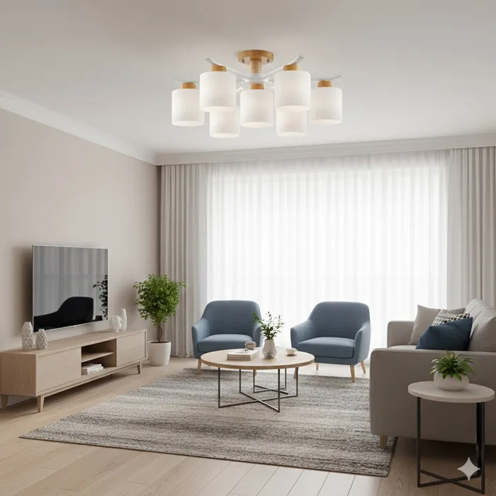 維也納 半吸頂6+1燈 附IC 客廳燈 房間燈 餐廳燈 23312 23323