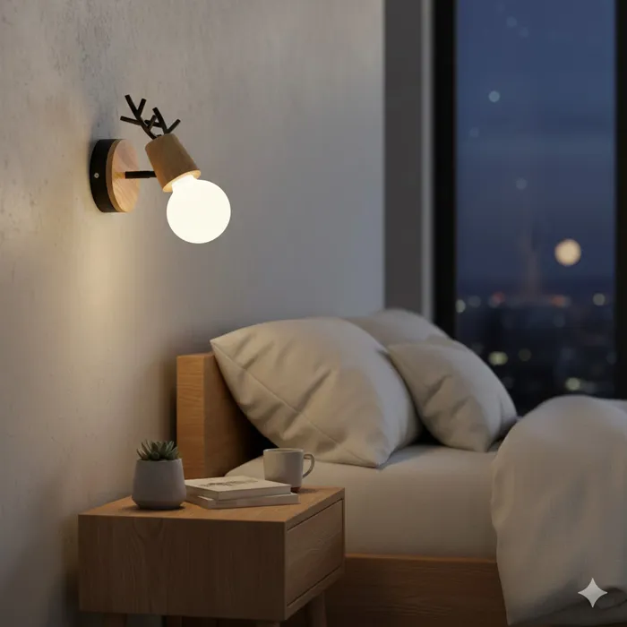 柏拉圖 鹿角原木壁燈 走道燈 黑色4831 白色 4831-W