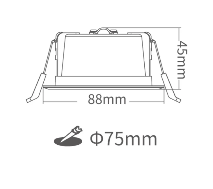 舞光 崁入孔7.5公分 LED 5W 奧丁崁燈  白光D-7DOO5D 自然光D-7DOO5N 黃光D-7DOO5W
