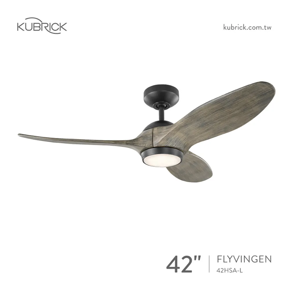 台灣製酷必客 42吋DC吊扇附 LED15W 三色變光 可APP智能控制 附遙控器 42HSA-L-W平光白 42HSA-L-B平光黑