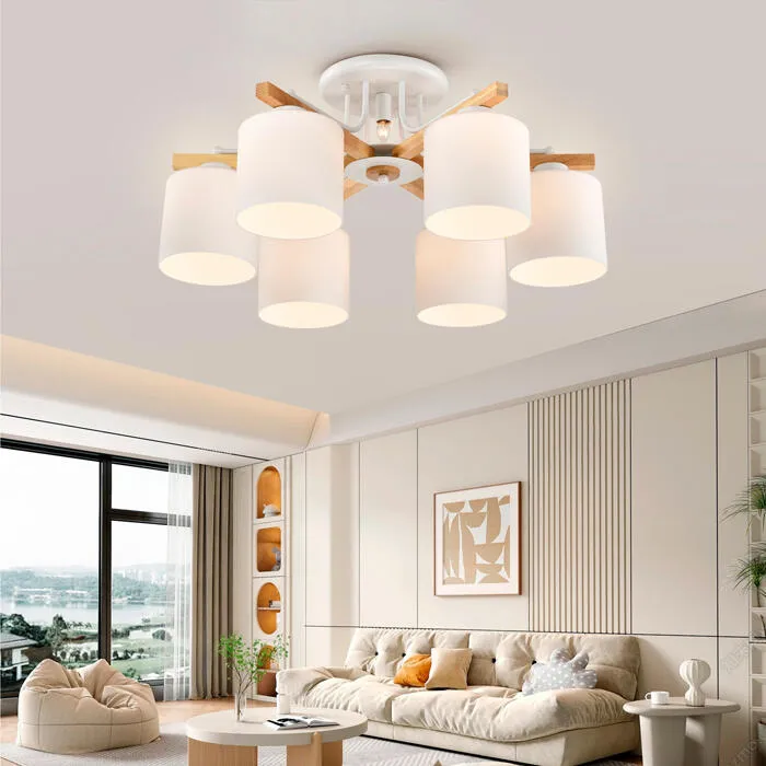 柏拉圖 北歐風系列 客廳燈/房間燈 半吸頂燈3+1燈 6+1燈 附IC  71914  71912