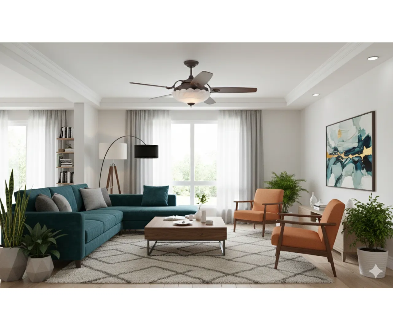 領航者 65吋吊扇+吊扇燈6+2燈 附遙控器 AS-32001G  AS-32002G