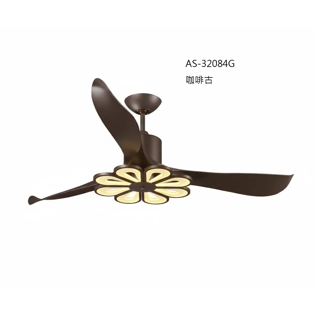 領航者 台灣製吊扇 58吋DC吊扇+LED三色情境燈 附遙控器  檸檬黃AS-32081G  芥末綠AS-32082G 珍珠白AS-32083G  咖啡古AS-32084G