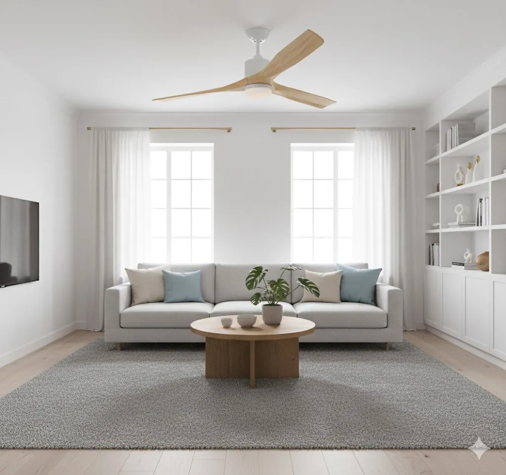 領航者 台灣製吊扇 57吋DC吊扇+LED三色情境燈 附遙控器  咖啡古AS-32085G  珍珠白AS-32086G