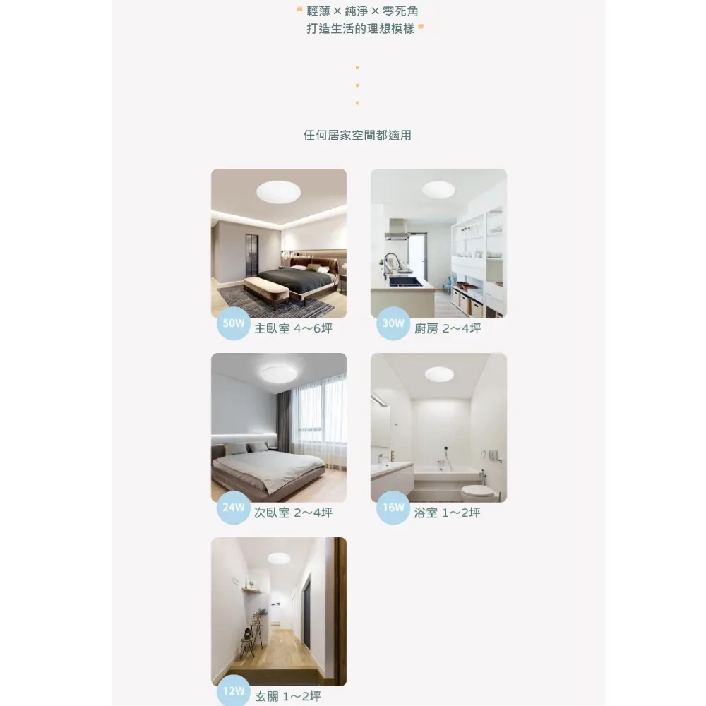 舞光雲朵 LED 12W/16W/24W 超薄型非調光吸頂燈(LED-CEN)三種色溫可選