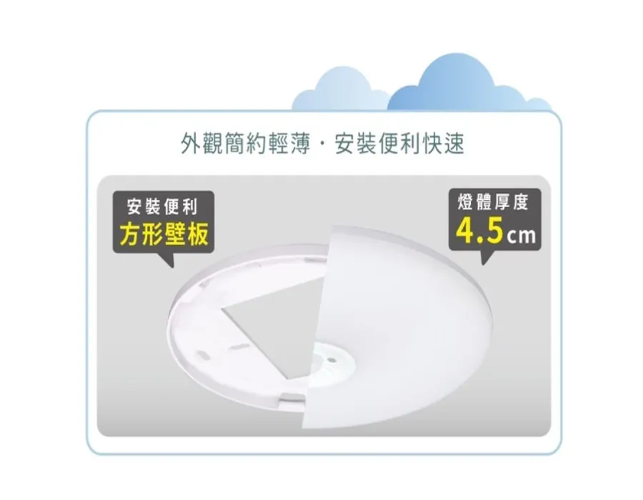 舞光 LED16W 雲朵紅外線室內感應吸頂燈 可切換調整日夜模式 LED-CEN16IS