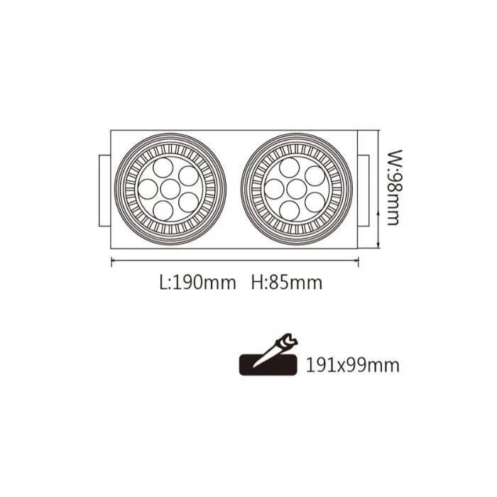 舞光 LED MR16 無邊框方型盒燈 單燈/雙燈 LED-25064 / LED-25063 崁燈免驅動