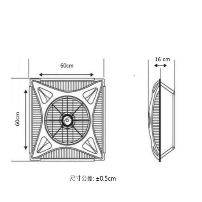 億光輕鋼架UV-C LED 紫外光凈化循環扇 室內空氣循環 S001EL004