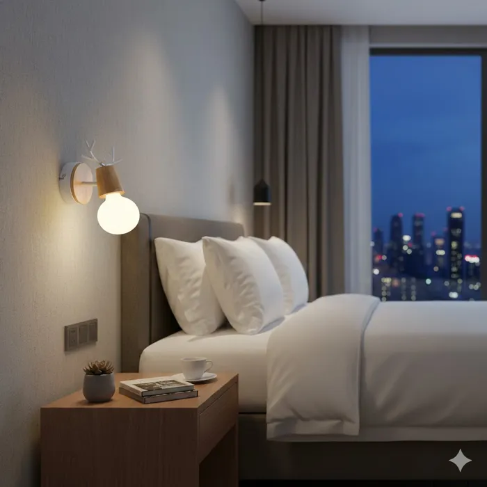 柏拉圖 鹿角原木壁燈 走道燈 黑色4831 白色 4831-W