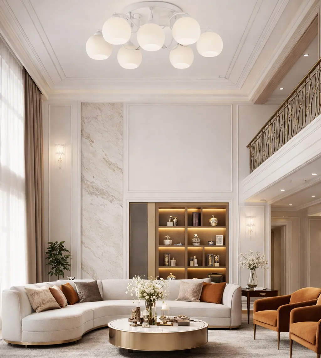 柏拉圖 半吸頂燈3+1燈LD5067-02 半吸頂燈6+1燈LD5067-01 客廳燈 餐廳燈