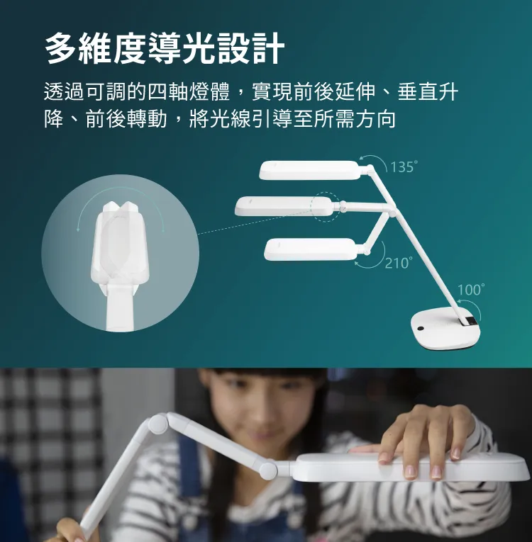 飛利浦 軒誠  LED護眼檯燈 66110-白色 PD010