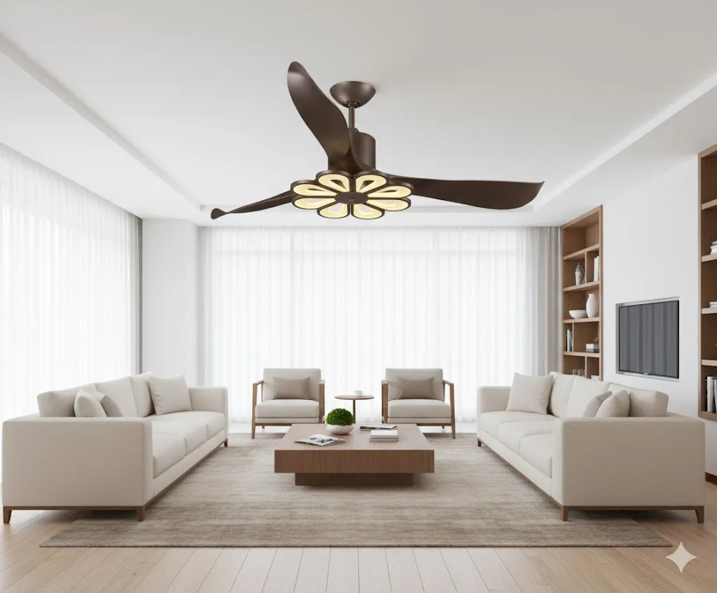 領航者 台灣製吊扇 58吋DC吊扇+LED三色情境燈 附遙控器  檸檬黃AS-32081G  芥末綠AS-32082G 珍珠白AS-32083G  咖啡古AS-32084G