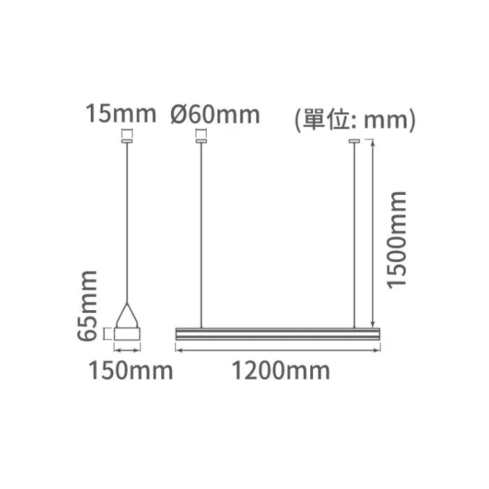 舞光 LED 48W 羅特線型吊燈 日光燈型吊燈 工廠辦公照明 無藍光 D-29026N 黑白兩色