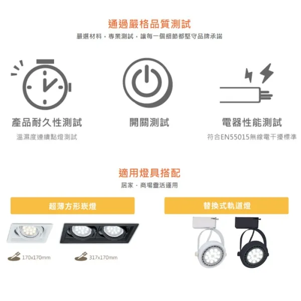 舞光 LED 14W AR111 調光燈泡 需搭配調光器 D-ARSP14DM 自然光 黃光 