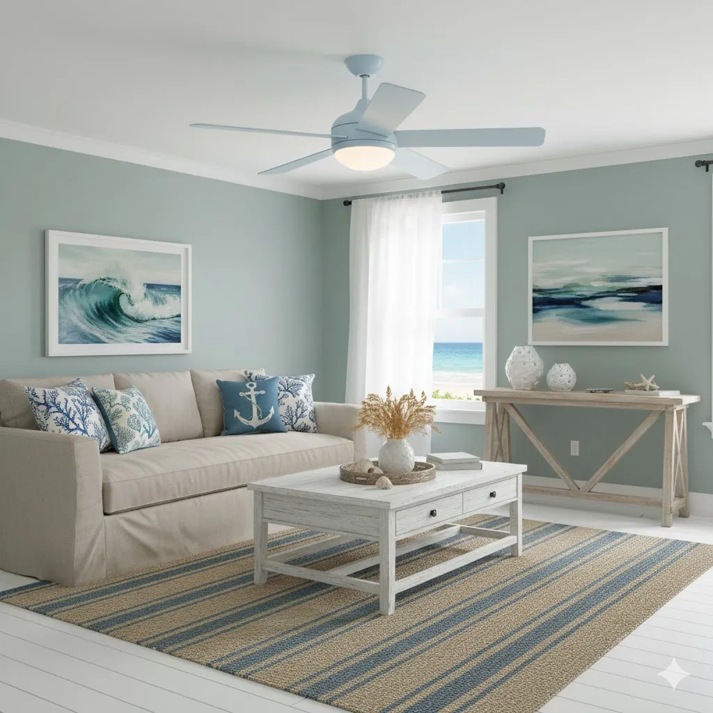 領航者 台灣製吊扇 52吋DC吊扇+LED三色情境燈 附遙控器 古白臘 胡桃木AS-32155G 珍珠白AS-32156G 海水藍AS-32157G