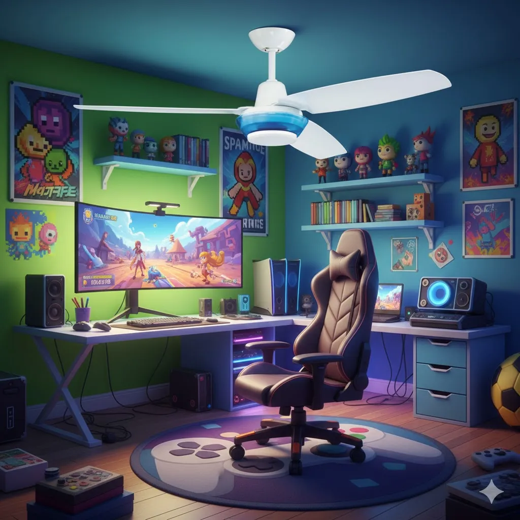 領航者 台灣製吊扇 52吋 吊扇  豔陽橘AS-32177C 青草綠AS-32178C 大海藍AS-32179C