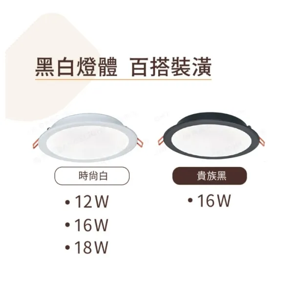 舞光 LED 12W/18W 奧丁崁燈 崁入孔15公分 三色溫 一體成型 快速安裝 D-15DOO12R3 D-15DOO18R3