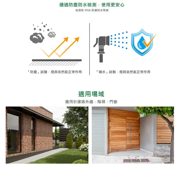 舞光LED 4W 柔伊/圓點防水壁燈 戶外壁燈 庭園燈 IP66戶外壁燈 E-2377 E-2359