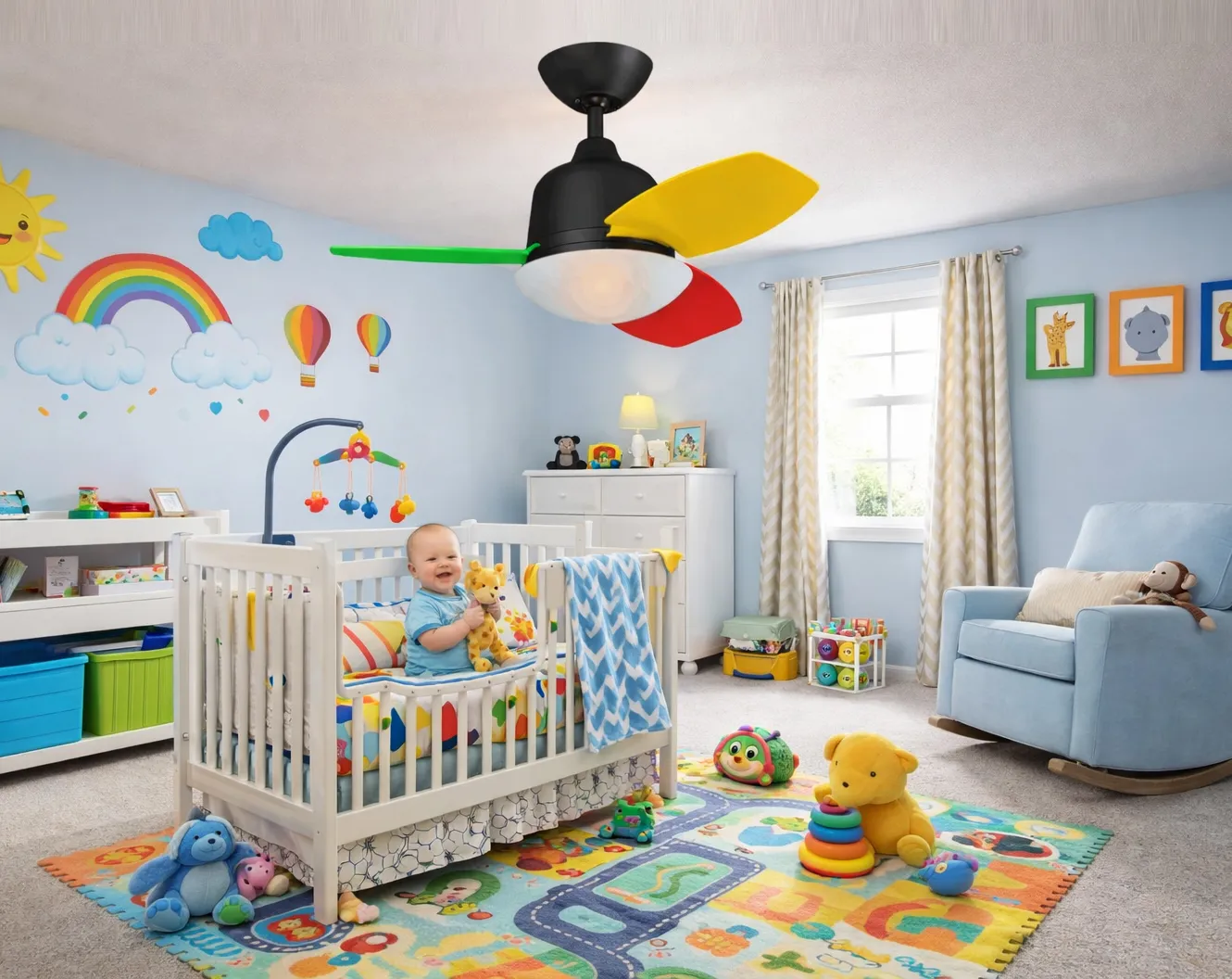 領航者 台灣製吊扇 36吋吊扇+LED三色調光燈組 附遙控器  珍珠白AS-32319G 砂鎳銀AS-32320G 兒童三色扇AS-32321G