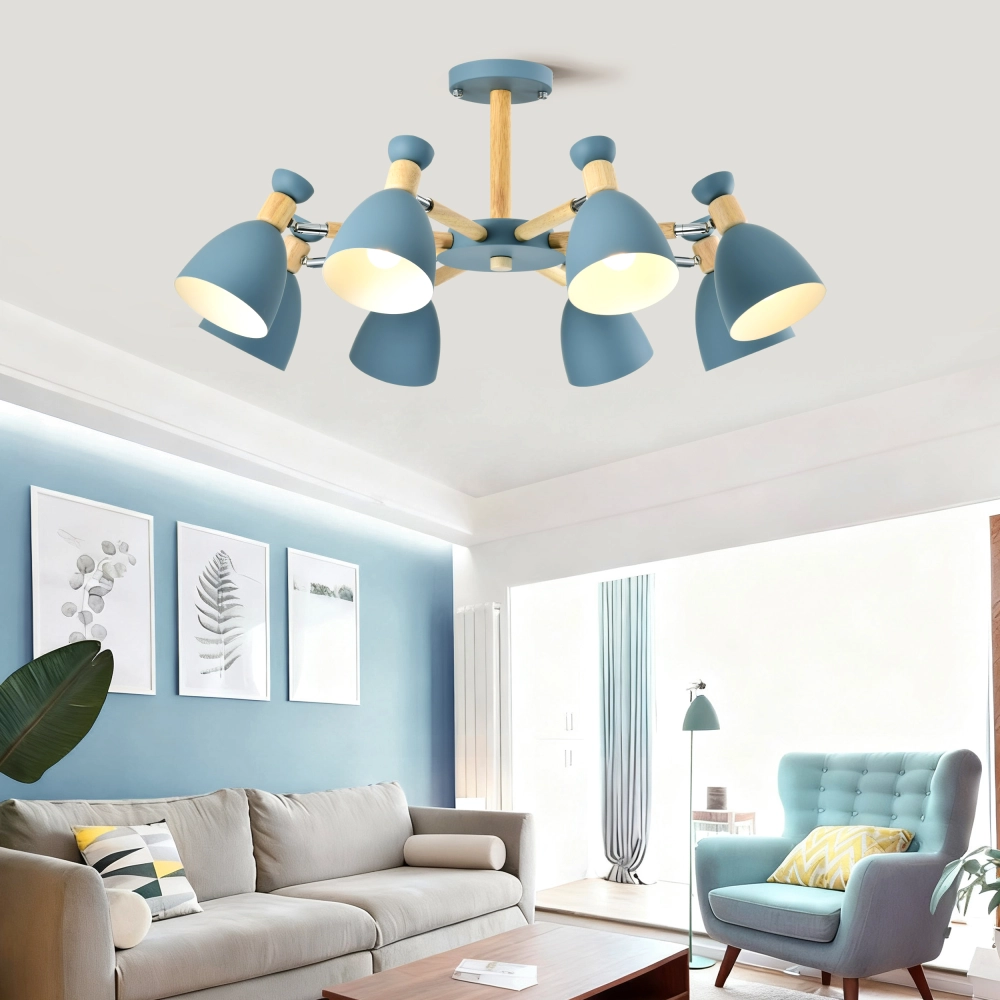 柏拉圖 北歐風 半吸頂燈 8 燈  燈飾 燈具 客廳燈 餐廳燈 房間燈 書房燈 SG-61591-8