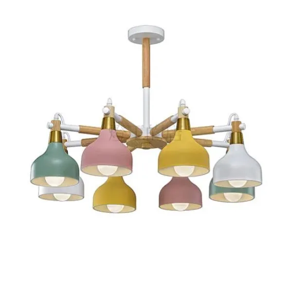 柏拉圖 北歐風馬卡龍系列 半吸頂燈8 燈 餐廳燈 客廳燈 9832-8