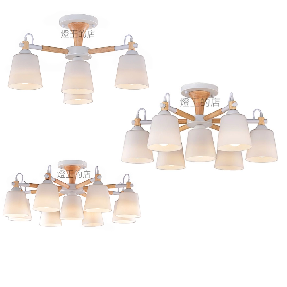 柏拉圖 設計師新款 半吸頂燈3+1燈 6+1燈  8+1燈 客廳燈 餐廳燈 吧檯燈 C59-07/3+1 6+1 8+1